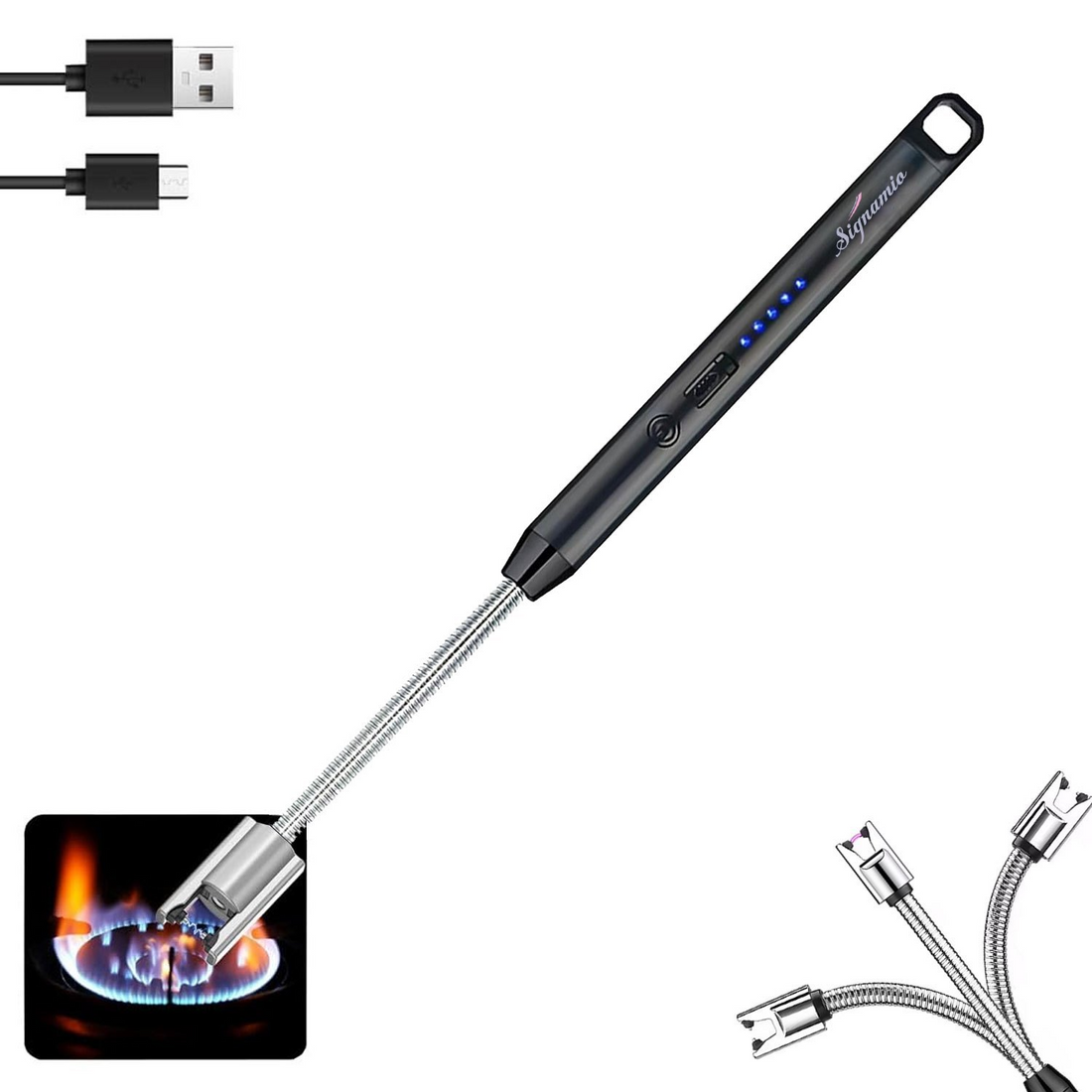 Plasma Rechargeable Electric Gas Lighter 26.5 Cm Or 10.4 Inch Usb