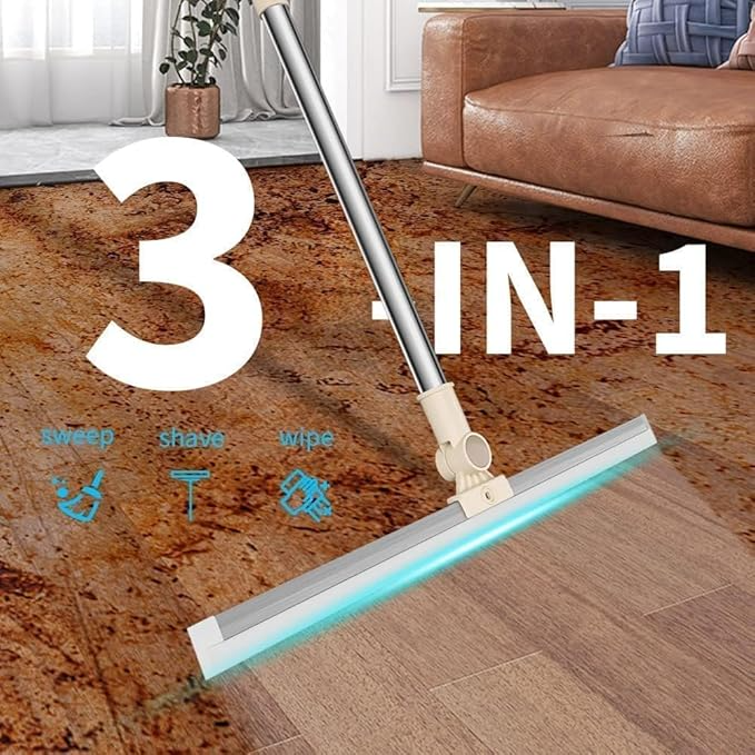 ASTADHYAY 3 in 1 Heavy Duty Magic Broom Silicon Floor Wiper